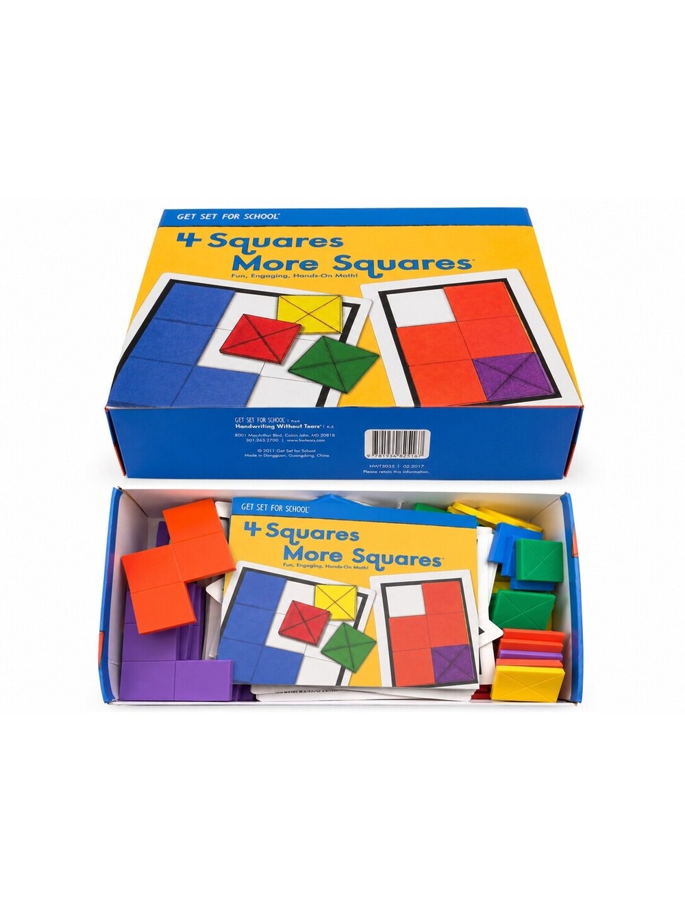 Get Set for School 4 Squares More Squares COMPLETE Math Manipulative Set HWT3035